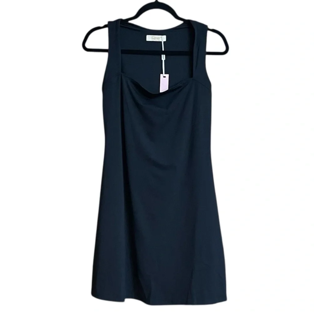Little Black Dress A-Line Square Neck Sleeveless Mini –XL Flare Fit Chic Minimal